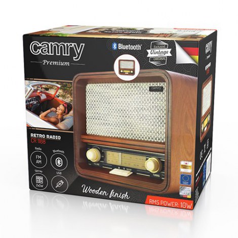 Camry | CR 1188 | Retro Radio | Wooden - 8